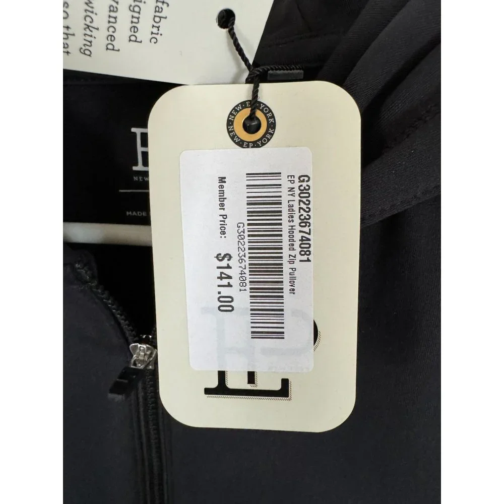 NWT Epny Golf EP New York Hooded Zip Pullover Black Woman's Medium UV50 |‎ z1 - Picture 7 of 9